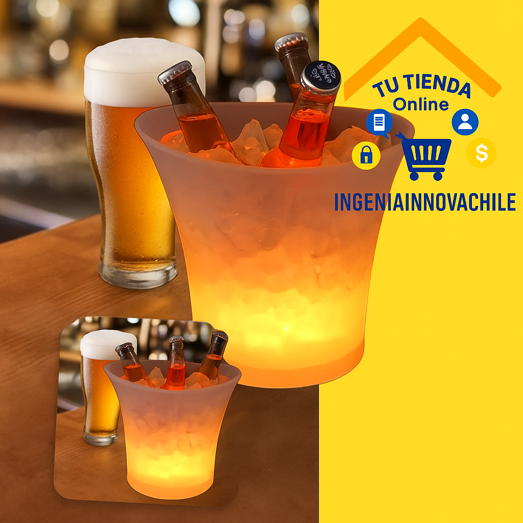 Hielera con Luz Led Parlante  Bluetooth