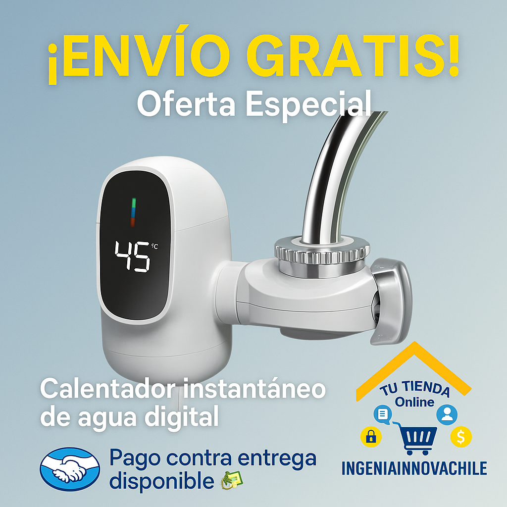 Grifo Calentador De Agua Pantlla Digital