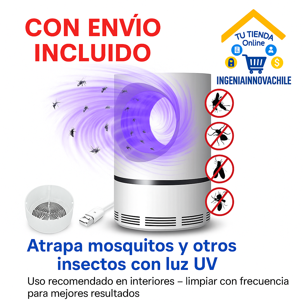 LÁMPARA LED ATRAPA MOSQUITOS