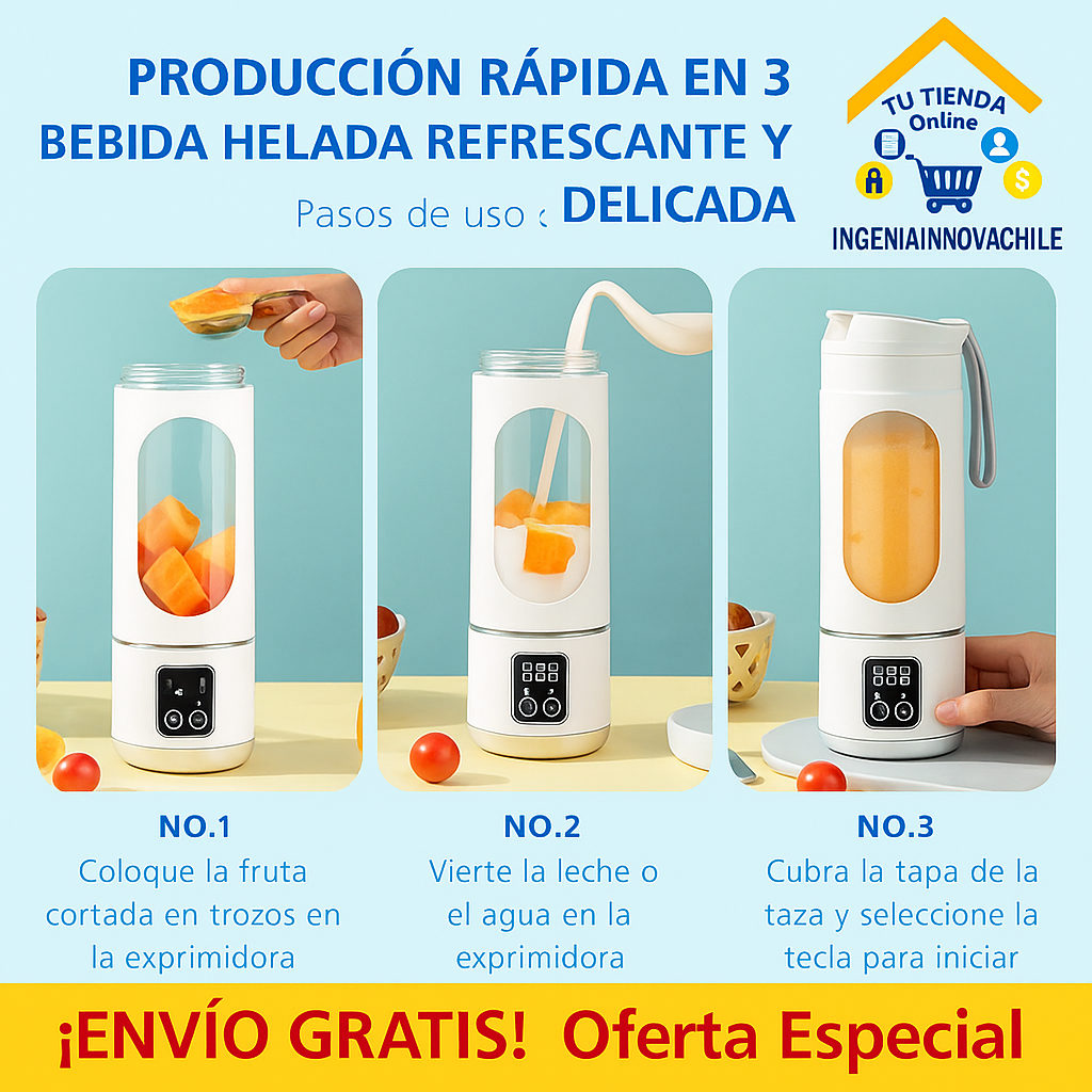 Licuadora Procesadora Portatil Usb Jugos
