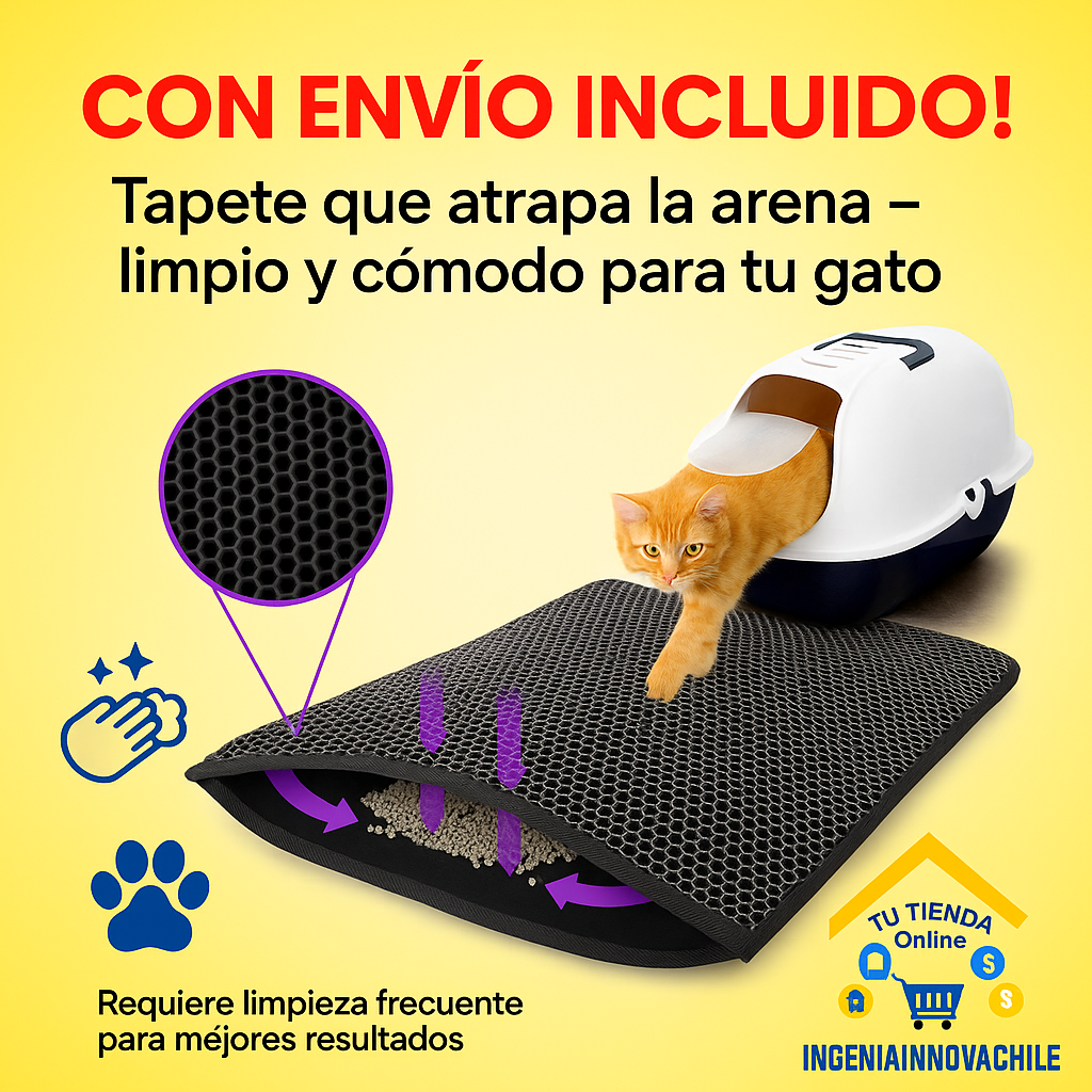 Alfombra Atrapa Arena De Gatos Tapete