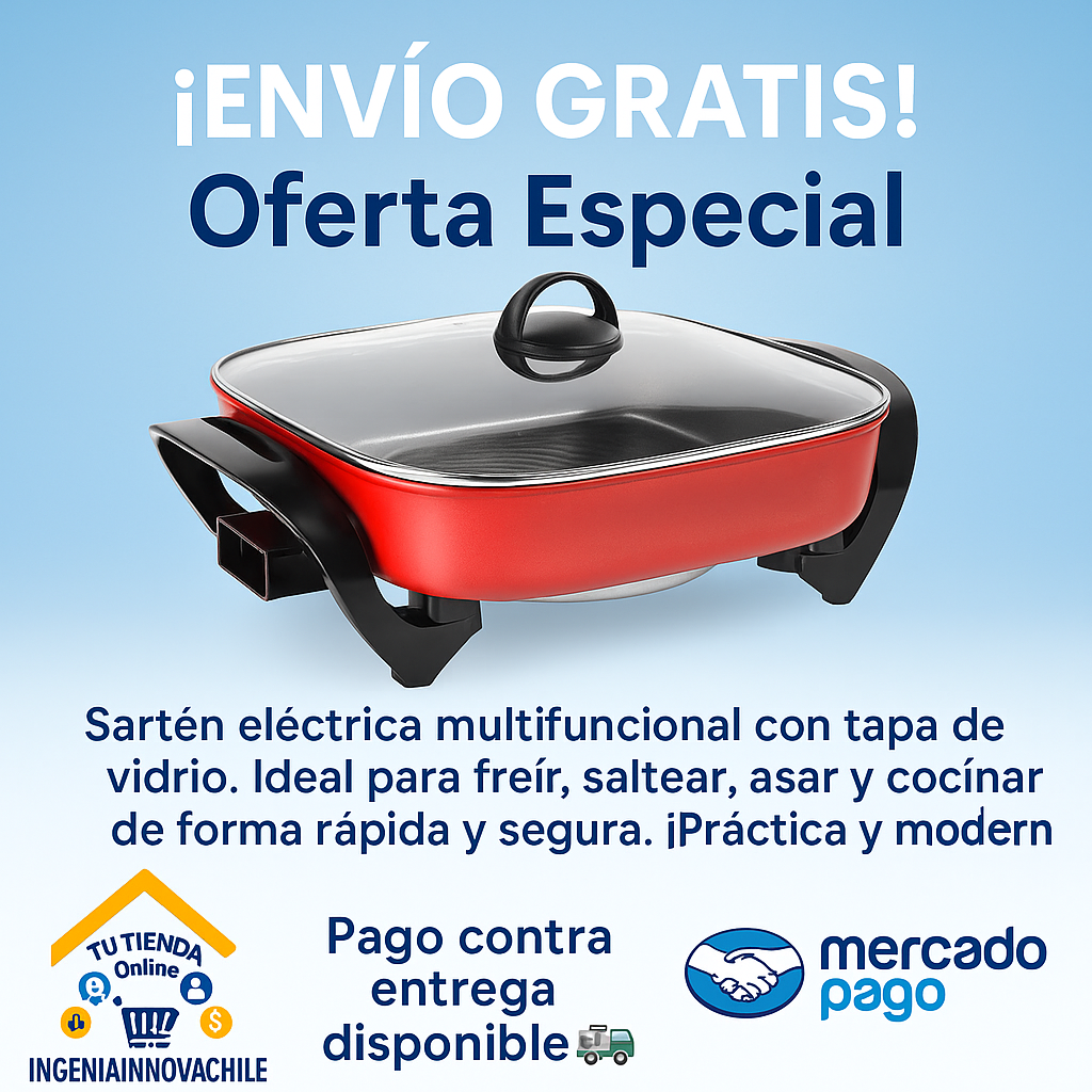 Sartén Eléctrica Inteligente de 5 Litros
