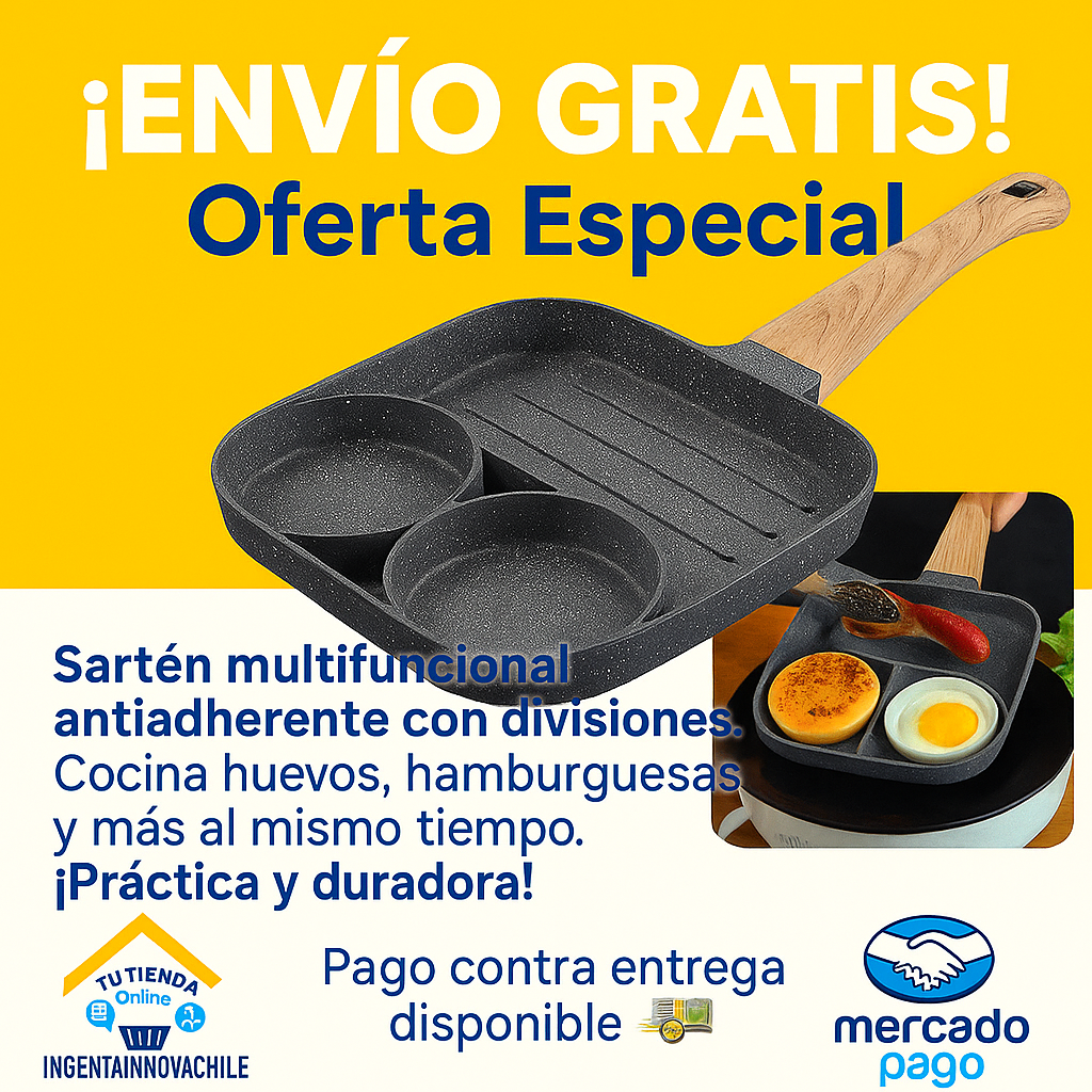 Sarten 3 espacios